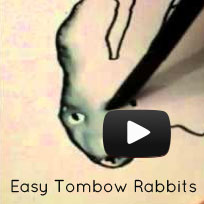 Easy Tombow Rabbits